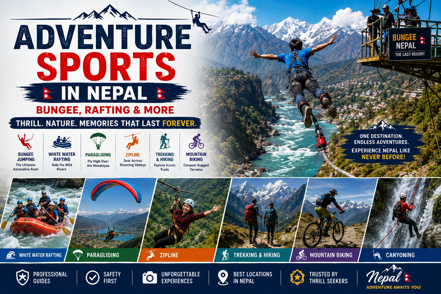 Adventure Sports in Nepal: Bungee, Rafting & More